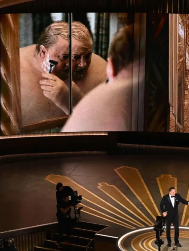 Brendan Fraser flooded with emotion as he wins best actor Oscar for ‘The Whale’