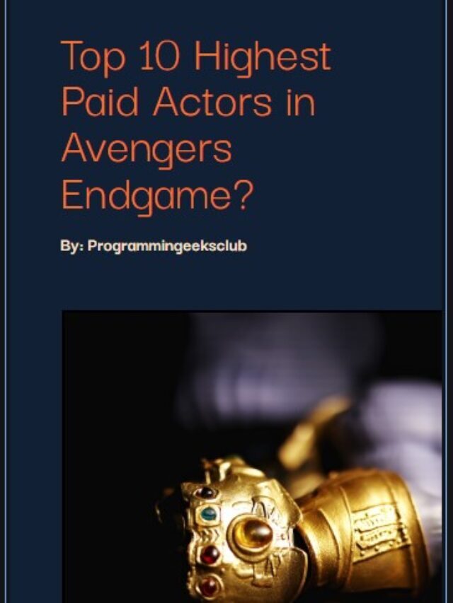 Top 10 Highest Paid Actors in Avengers Endgame?